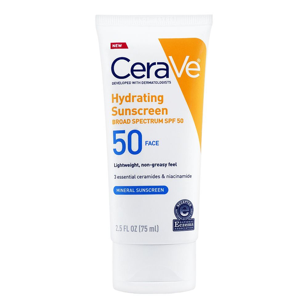 CeraVe Hydrating Sunscreen, Broad Spectrum, SPF 50, 75ml