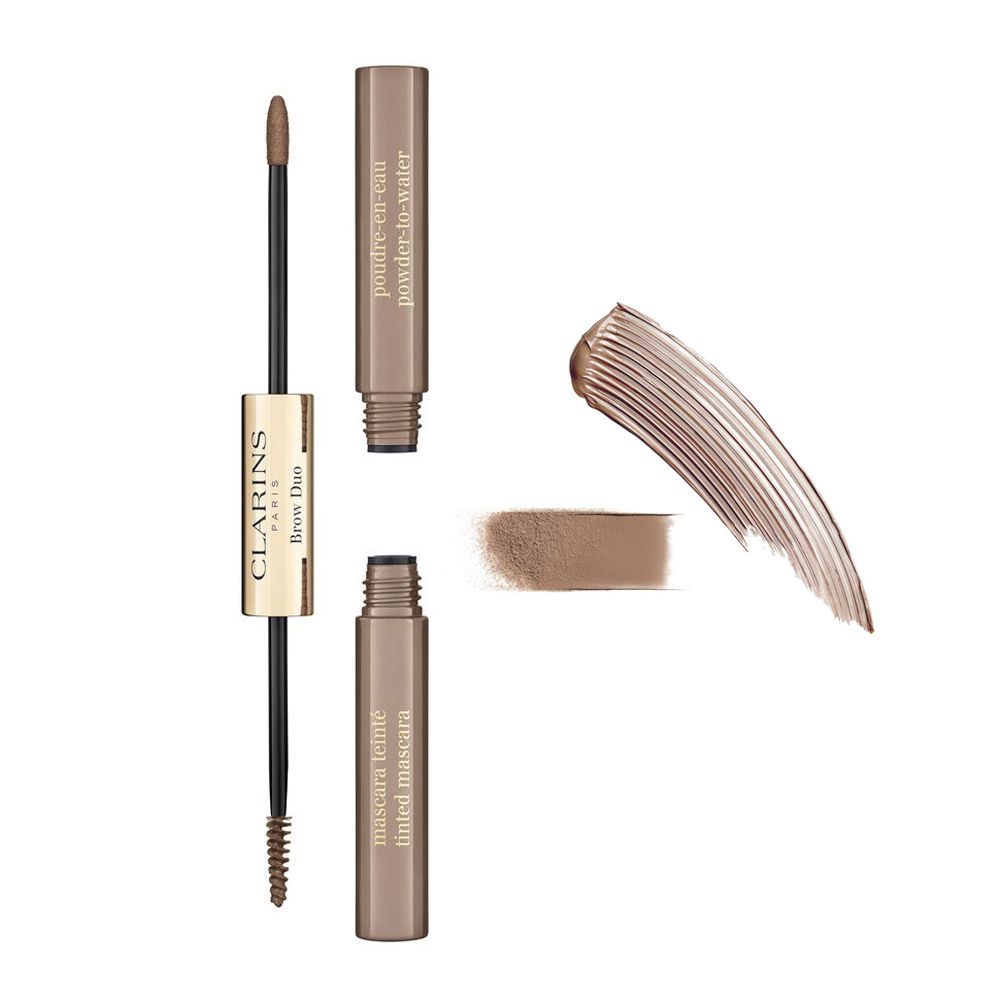 Clarins Paris Brow Duo, Defines & Fixes Brows, 01 Tawny Blond
