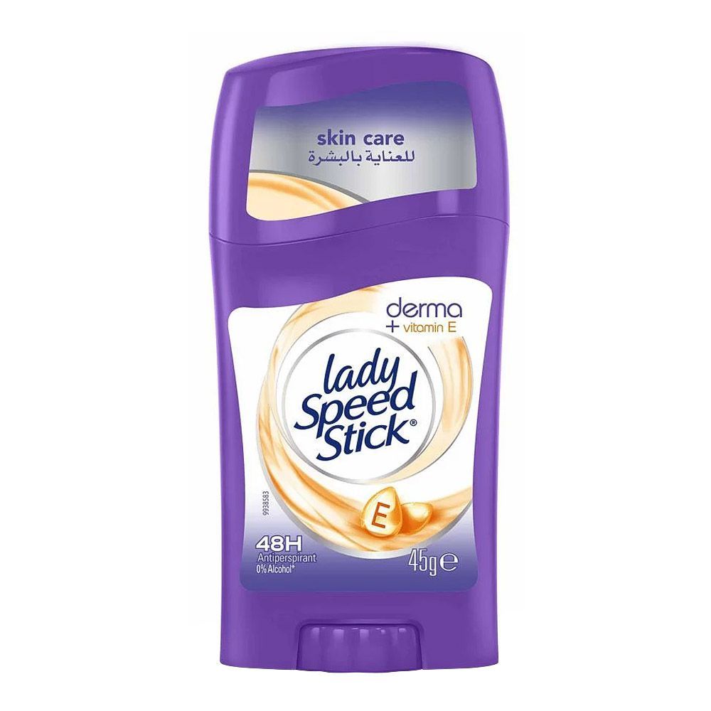 Lady Speed Stick Derma + Vitamin E 48H Antiperspirant Deodorant Stick, 45g