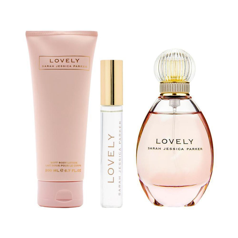 Sarah Jessica Parker Lovely Perfume Set Fro Women, EDP 100ml + Body Lotion 200ml + EDP 10ml