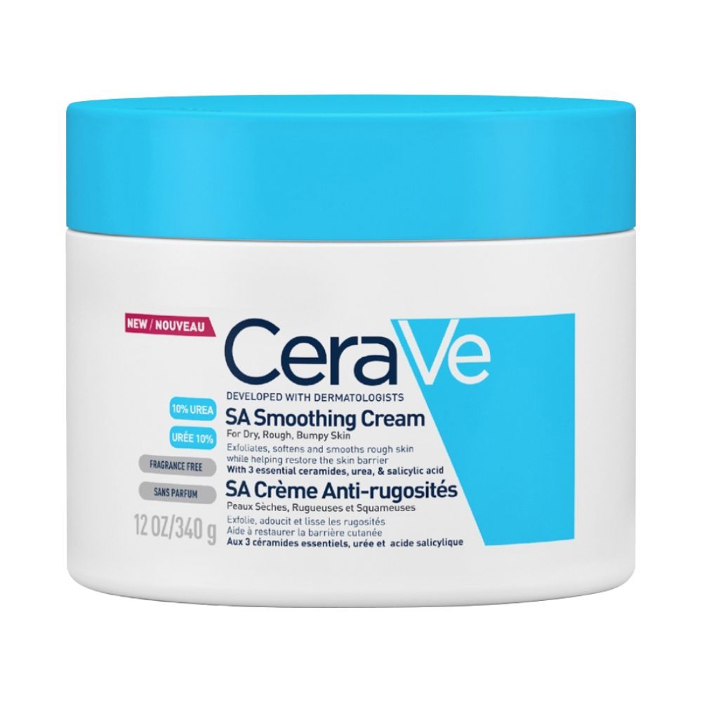 CeraVe SA Smoothing Cream, Fragrance Free, Dry & Rough Bumpy Skin, 340g