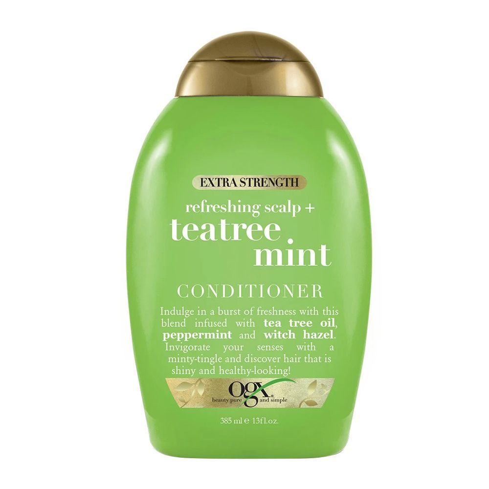 OGX Refreshing Scalp + Teatree Mint Conditioner, Sulfate Free, Extra Strength, 385ml