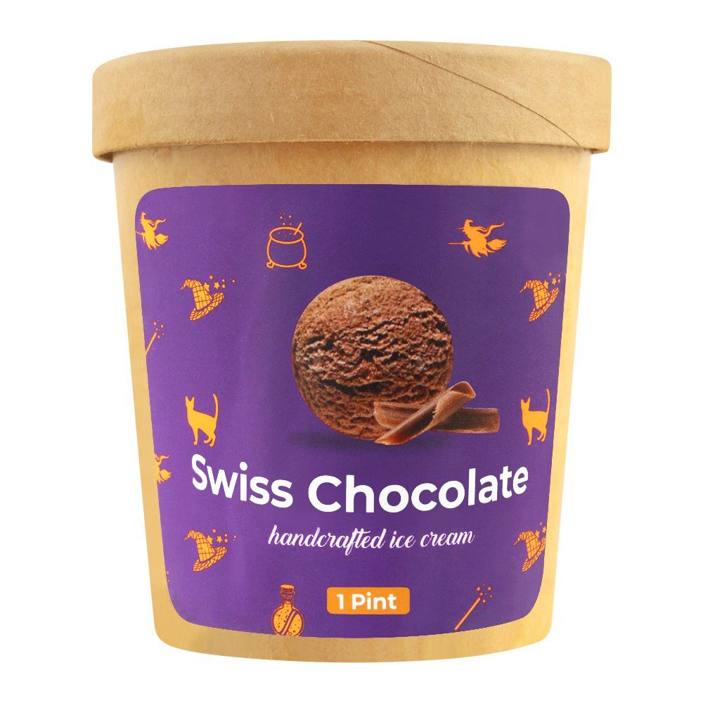 The Waffle Witch Swiss Chocolate Handcrafted Ice Cream, 500ml