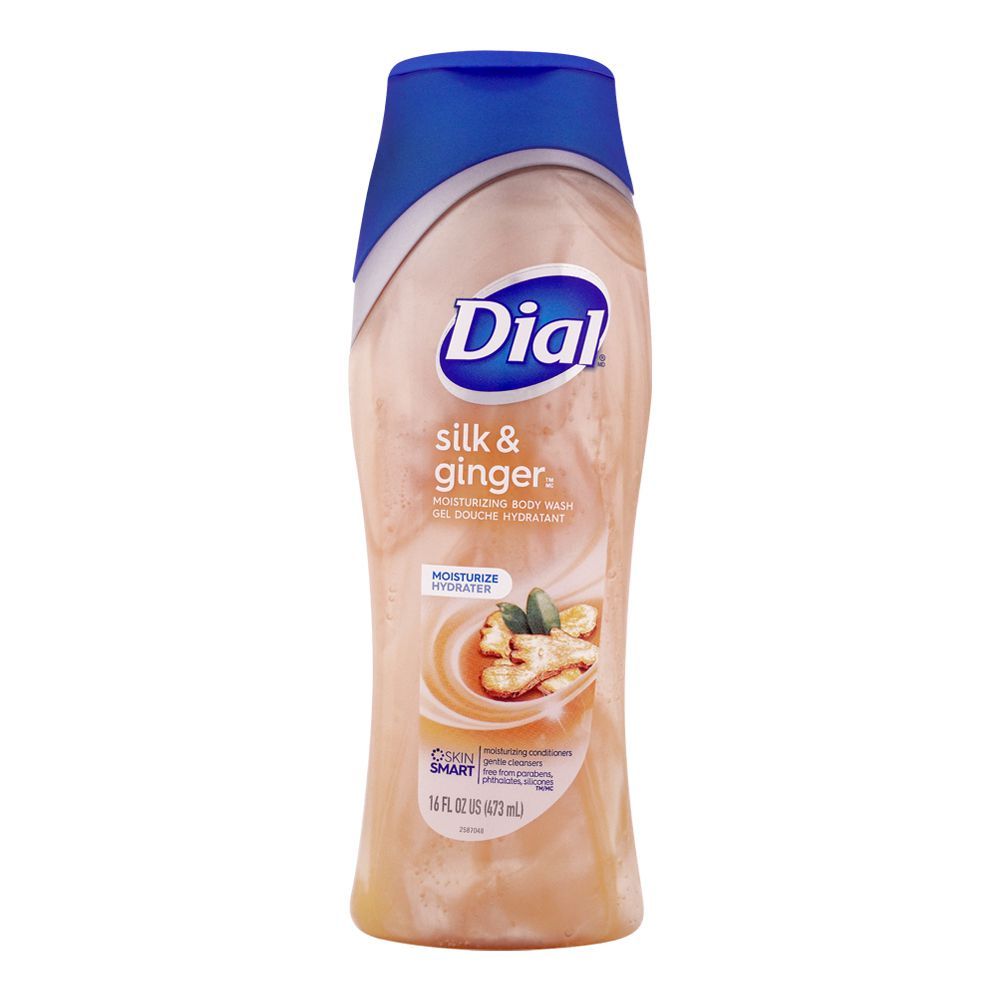 Dial Moisturizing Body Wash, Silk & Ginger, 473ml
