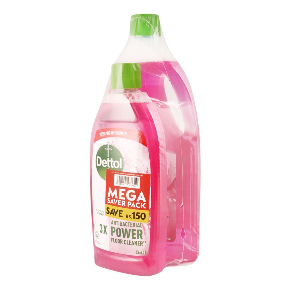 Dettol Multi-Purpose Rose Cleaner, Mega Saver Pack, 1000ml