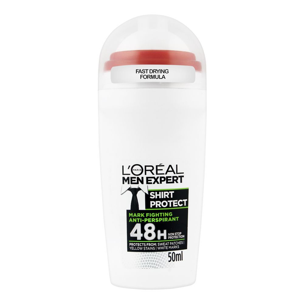 L'Oreal Paris Men Expert Shirt Protect 48H Anti Perspirant Roll-On Deodorant, 50ml