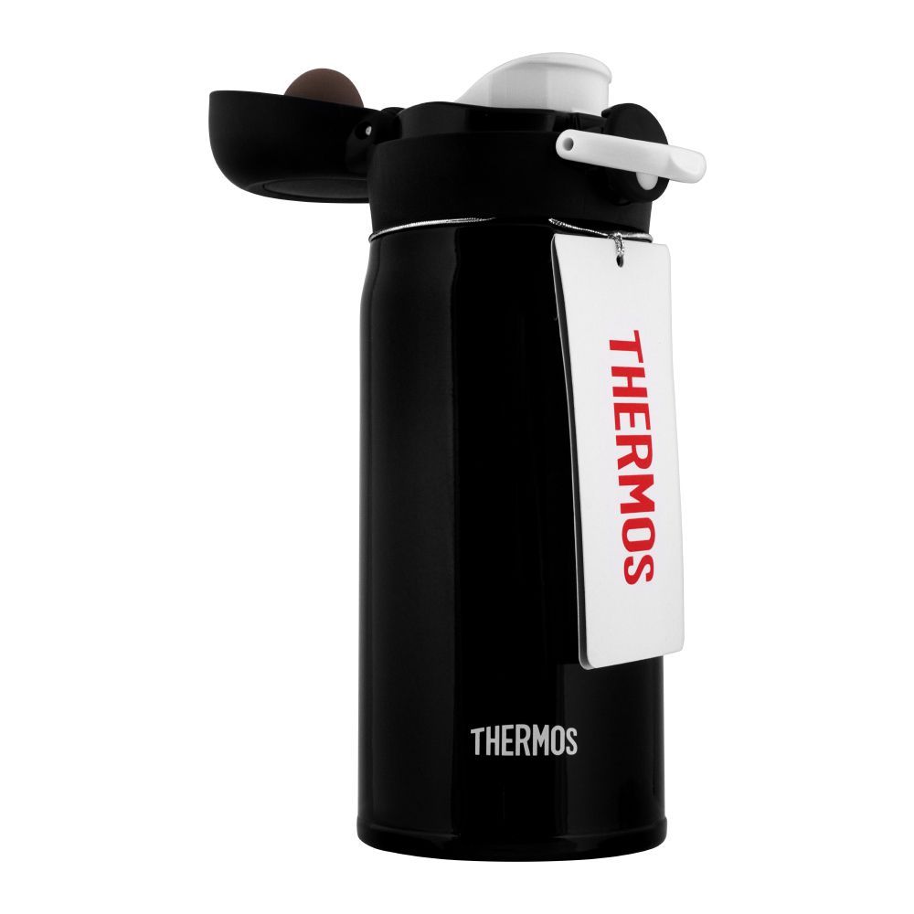 Thermos Water Bottle, 0.35 Liter, Black, JNR-350-M-BK