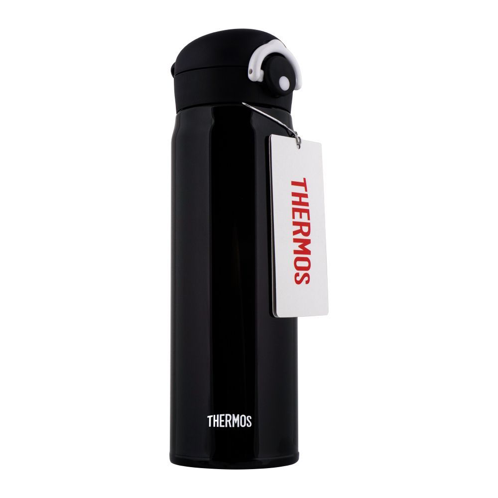 Thermos Water Bottle, 0.5 Liter, Black, JNR-500-M-BK