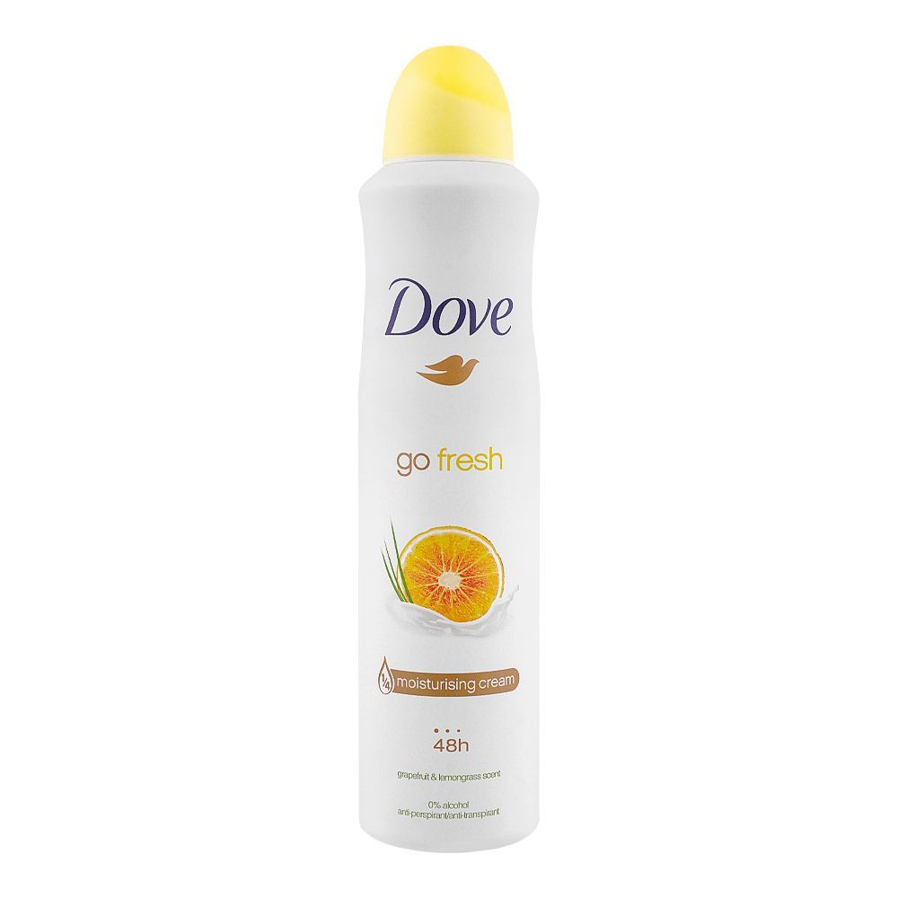 Dove Go Fresh Grapefruit & Lemongrass Scent Women Deodorant Spray, 250ml