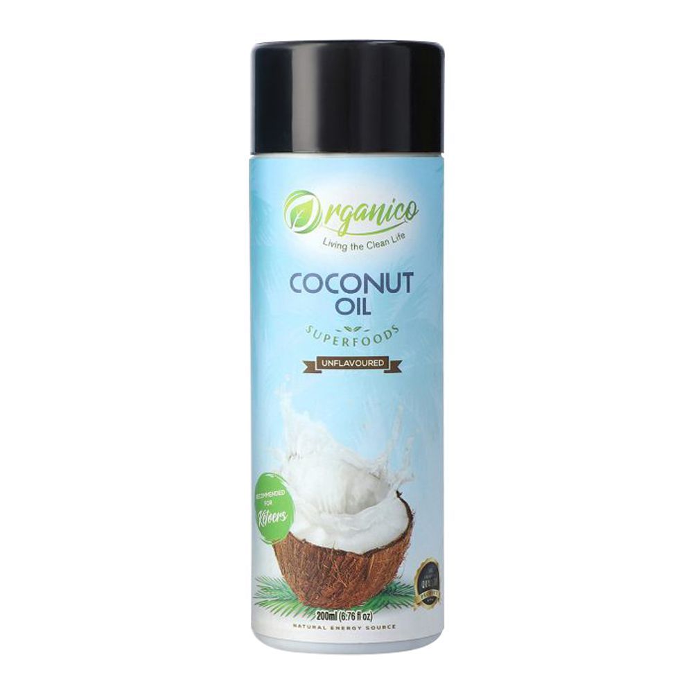 Organico Coconut Oil, Unflavoured, 200ml, Bottle