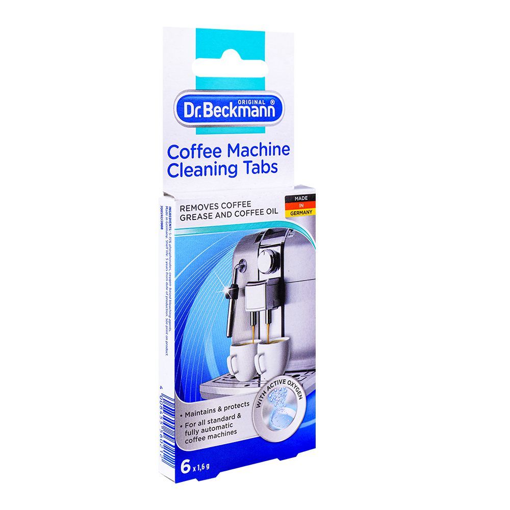 Dr. Beckmann Coffee Machine Cleaning Tabs, Removes Coffee Grease & Oil, 6 Tabs