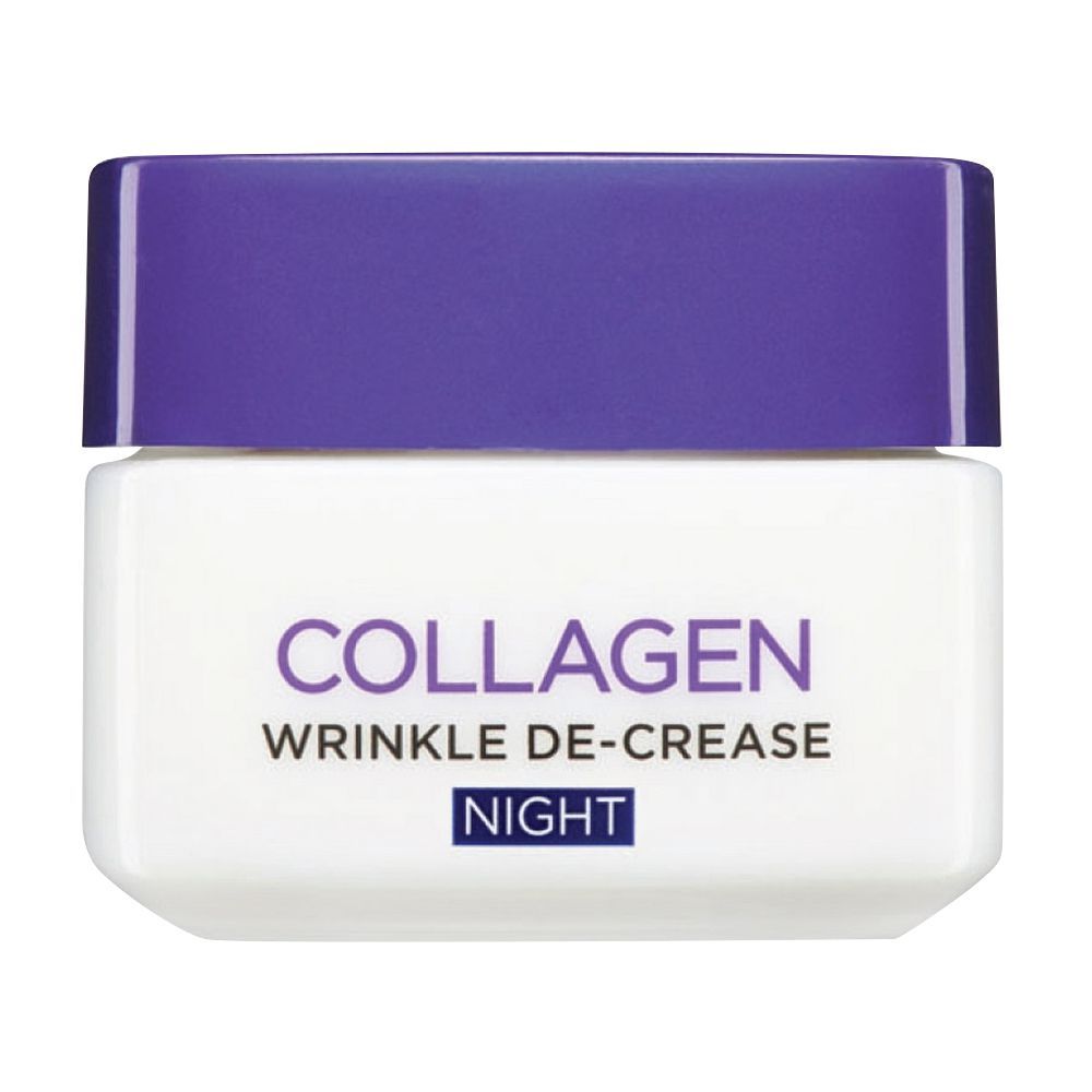 L'Oreal Paris Collagen Wrinkle De-Crease Re-Plumping Night Cream, 50ml