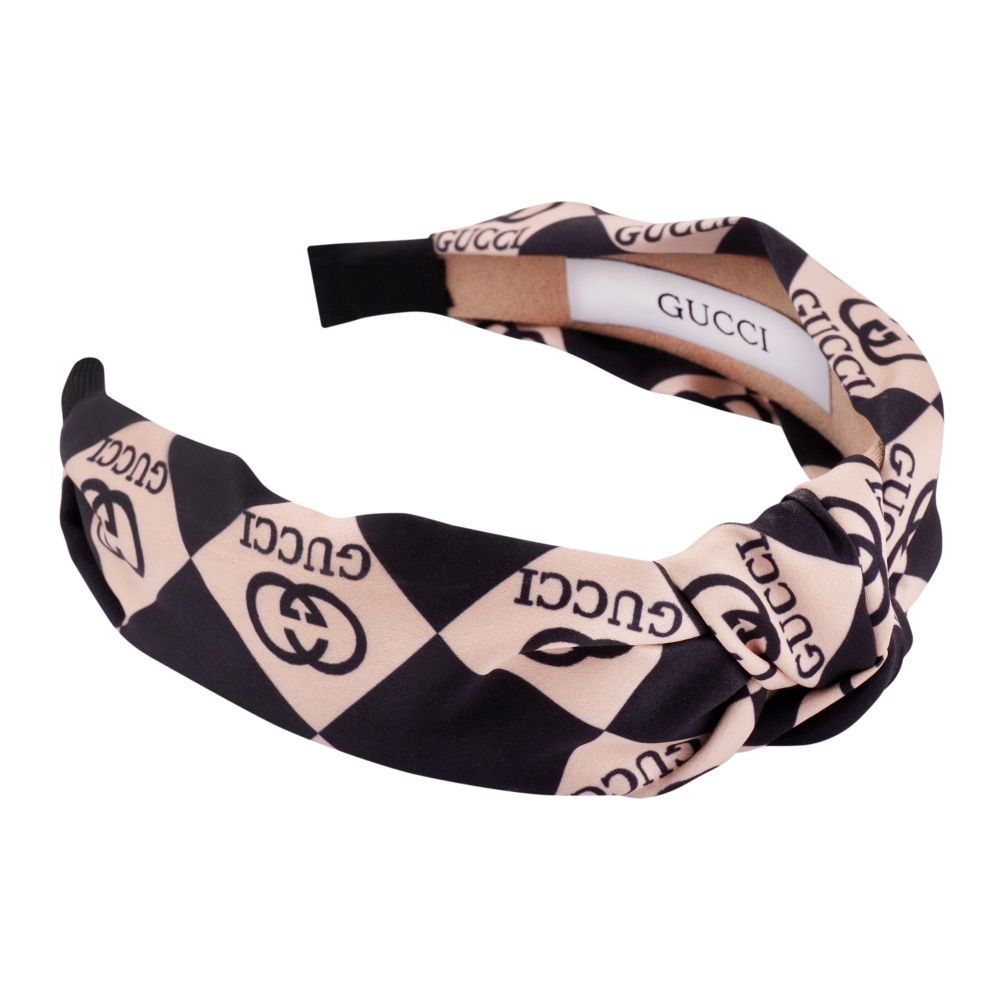 Gucci Style Hair Band, Black Gold, AB-09