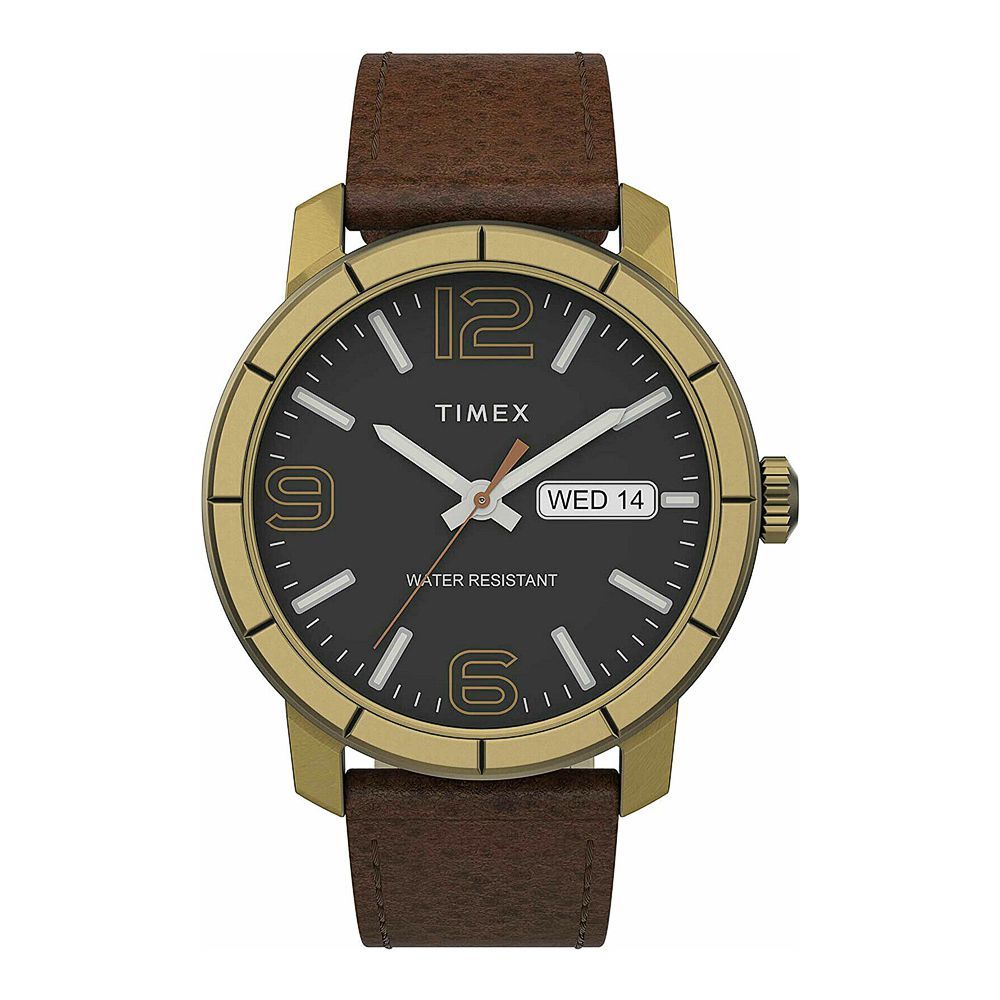 Timex Men's 44mm Mod 44 Leather Strap Watch, TW2T72700