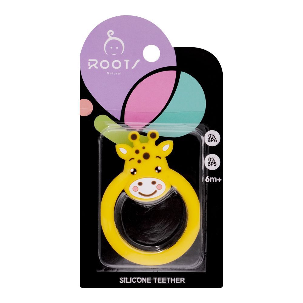 Roots Natural Silicone Teether, Giraffe, 6m+, T0005