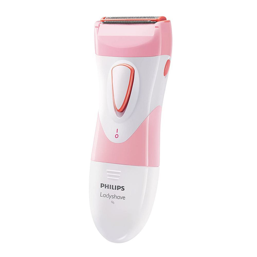 Philips Satin Shave Wet & Dry Ladyshave Electric Shaver, White/Pink, HP6306