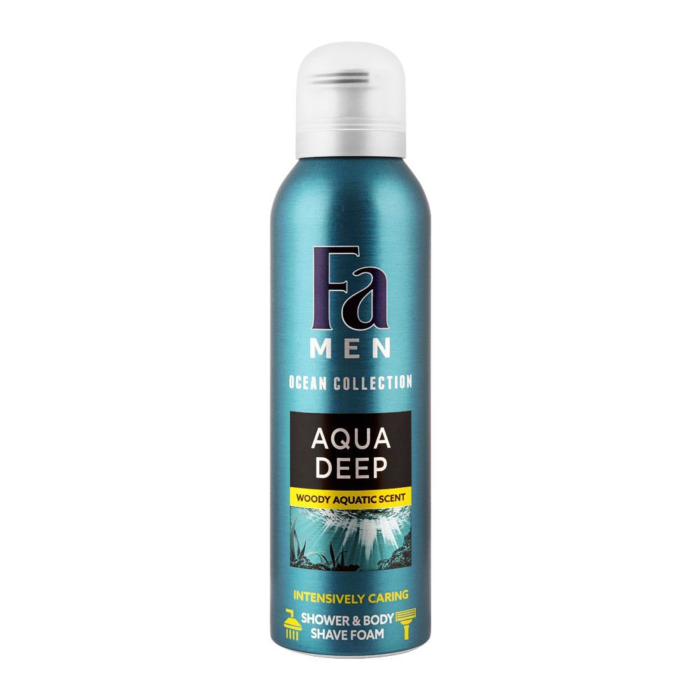 Fa Men Aqua Deep Intensely Caring Shower & Body Shave Foam, 200ml