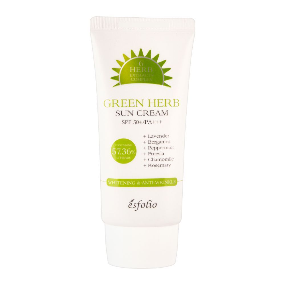 Esfolio Green Herb Sun Cream, SPA 50+ PA+++, 50g