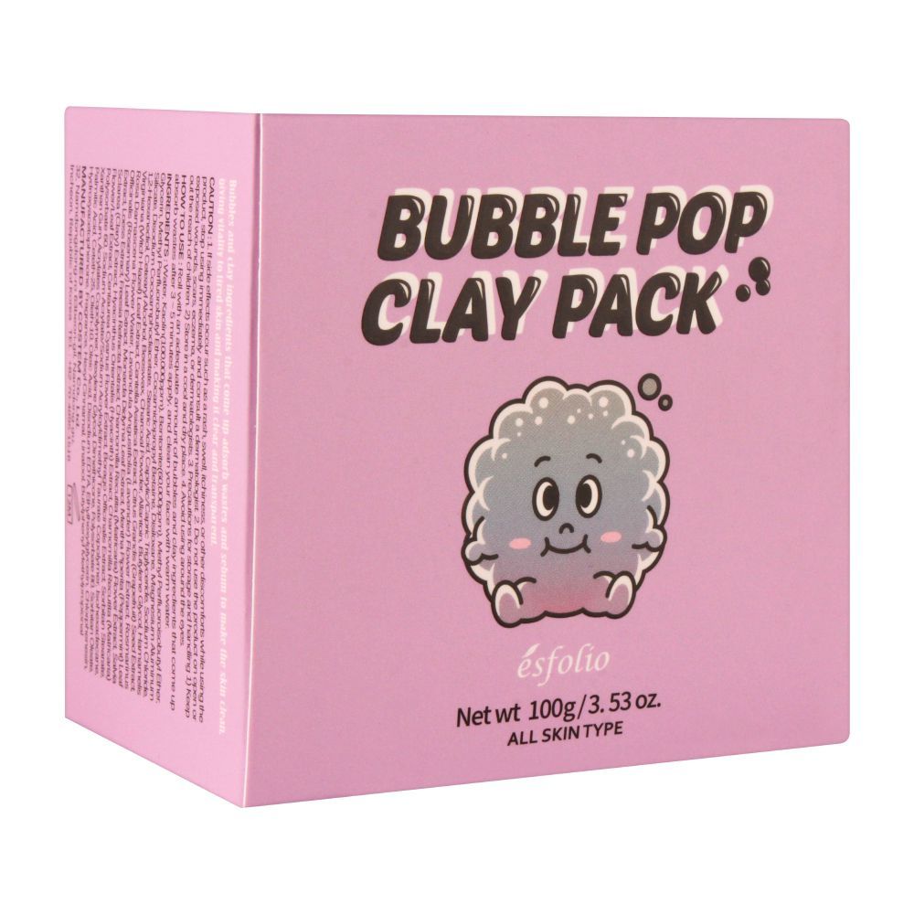 Esfolio Bubble Pop Clay Pack, All Skin Type, 100g