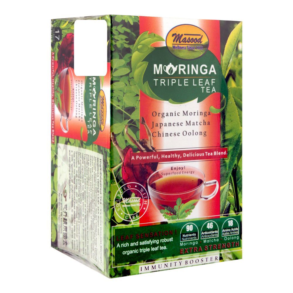 Masood Moringa Triple Leaf Tea, 17 Tea Bags