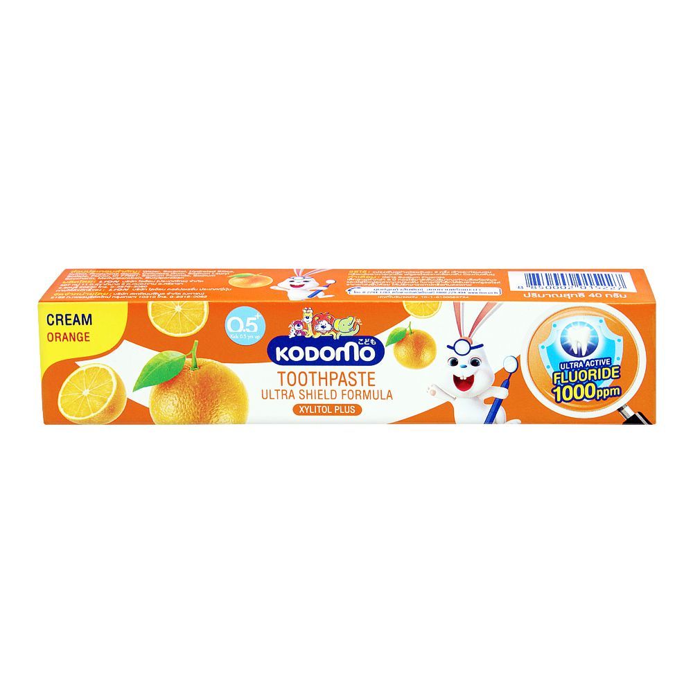 Kodomo Ultra Shield Formula Cream Toothpaste, Orange, 40g
