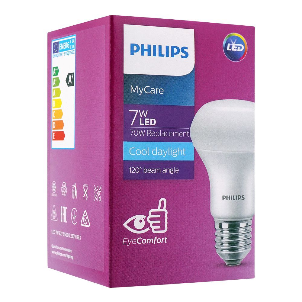Philips Mycare LED Bulb, 7W, E27, Cool Daylight