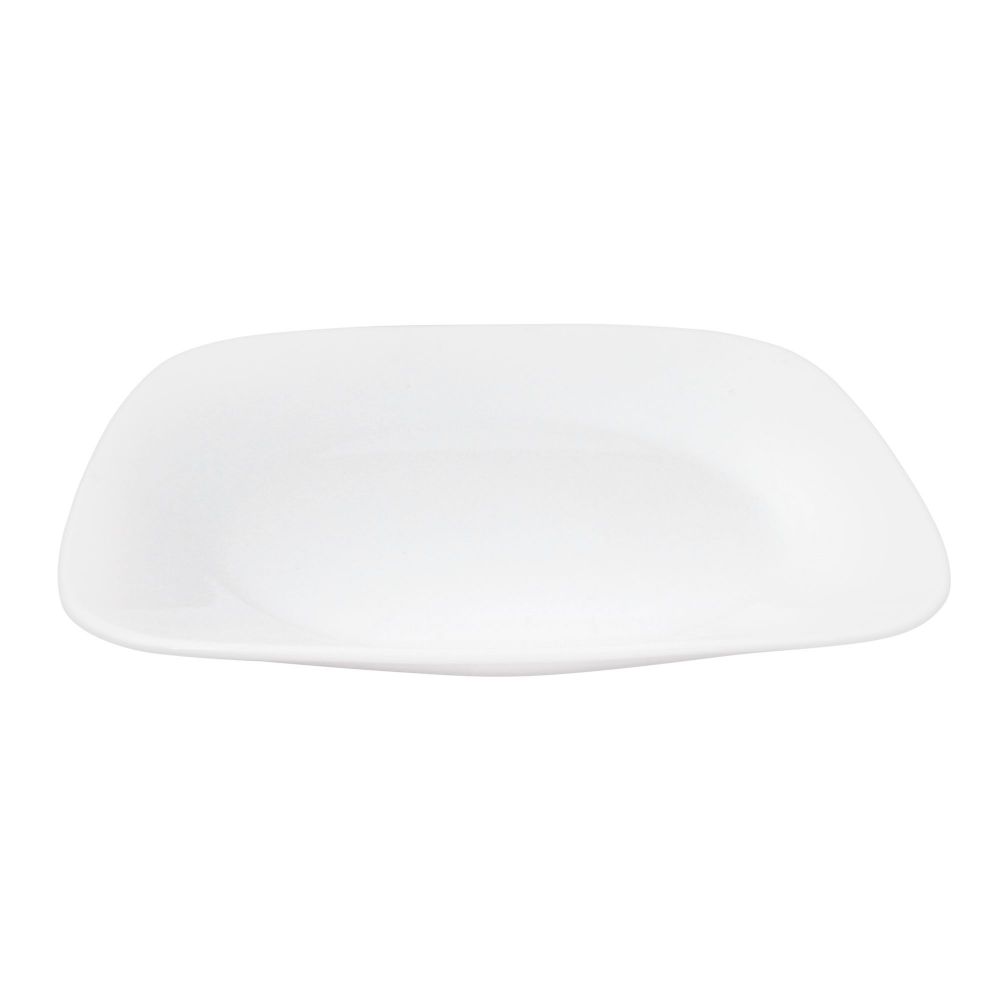 Corelle Livingware Square Round White Dinner Plate, 10.50 Inches, 1069961