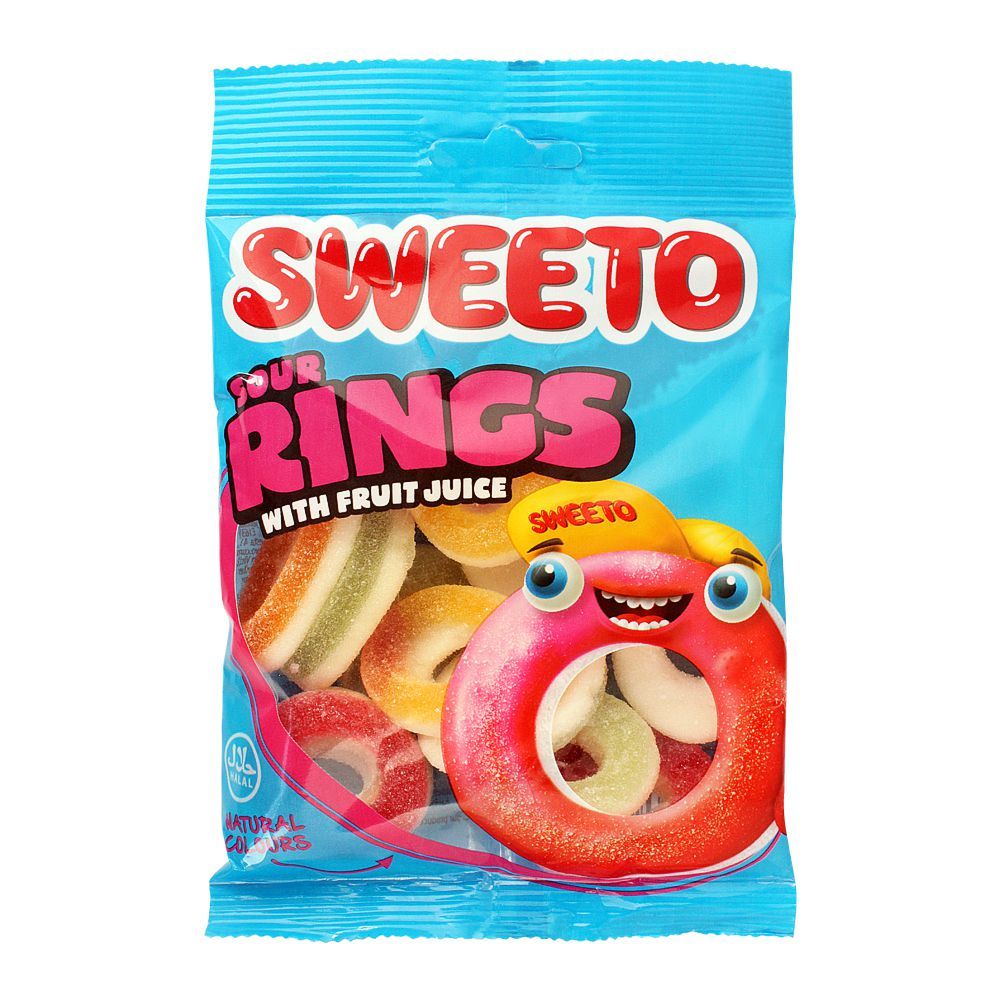 Sweeto Sour Rings Gummy Jelly Pouch, 80g