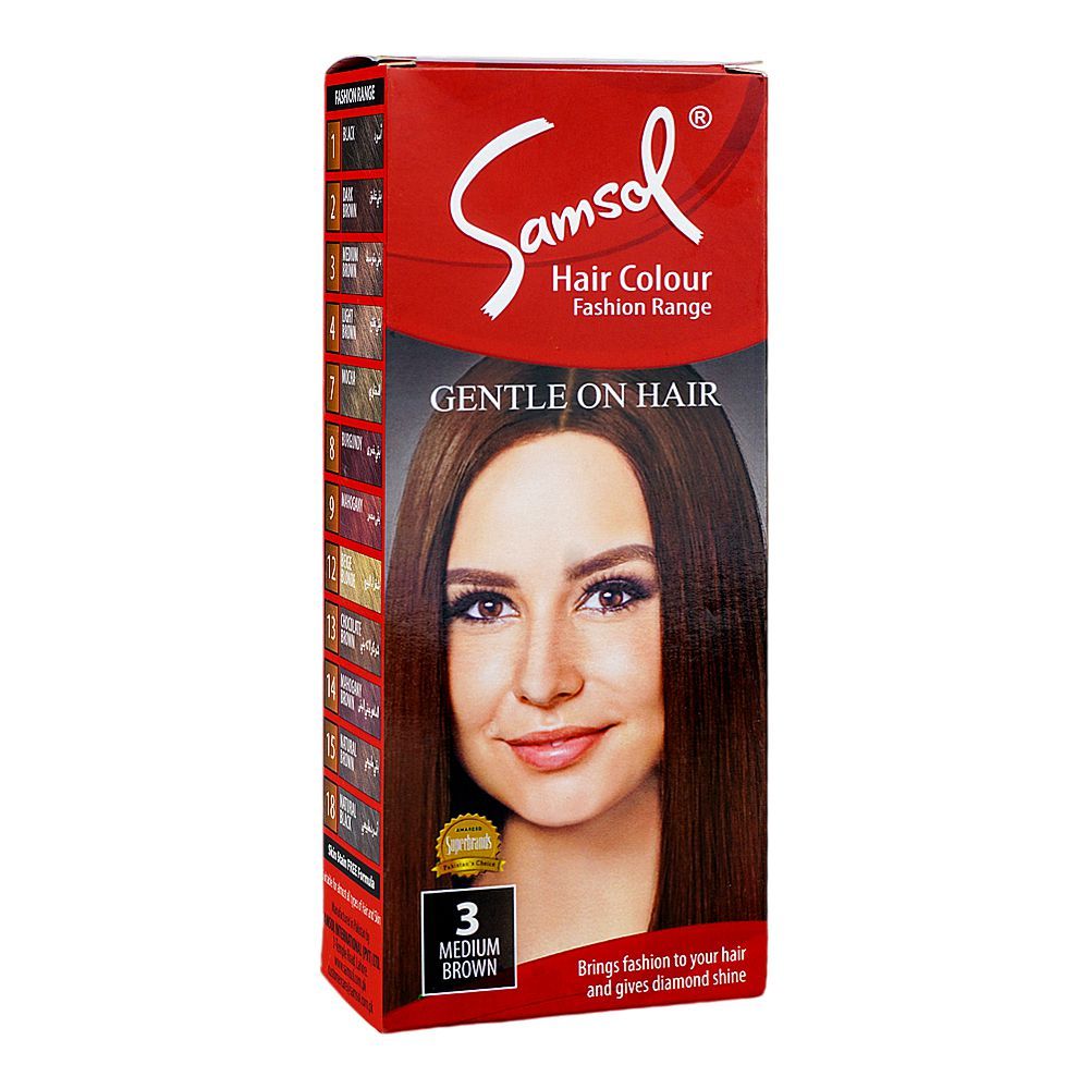 Samsol Fashion Range Hair Colour, 3 Medium Brown