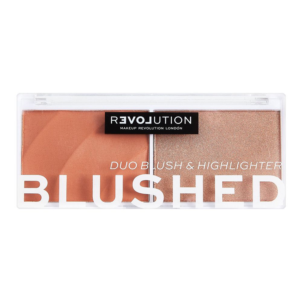 Makeup Revolution Relove Blushed Duo Blush & Highlighter, Queen