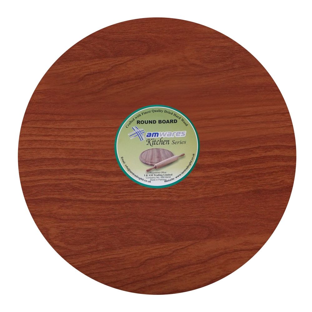 Amwares Mango Wood Round Board Laminated Formite Colored, 11 Inches, 006002