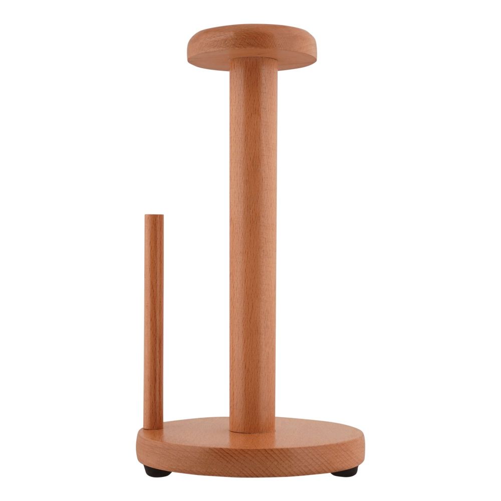 Amwares Beech Wood Tissue Roll Stand With Rod Large, 009024