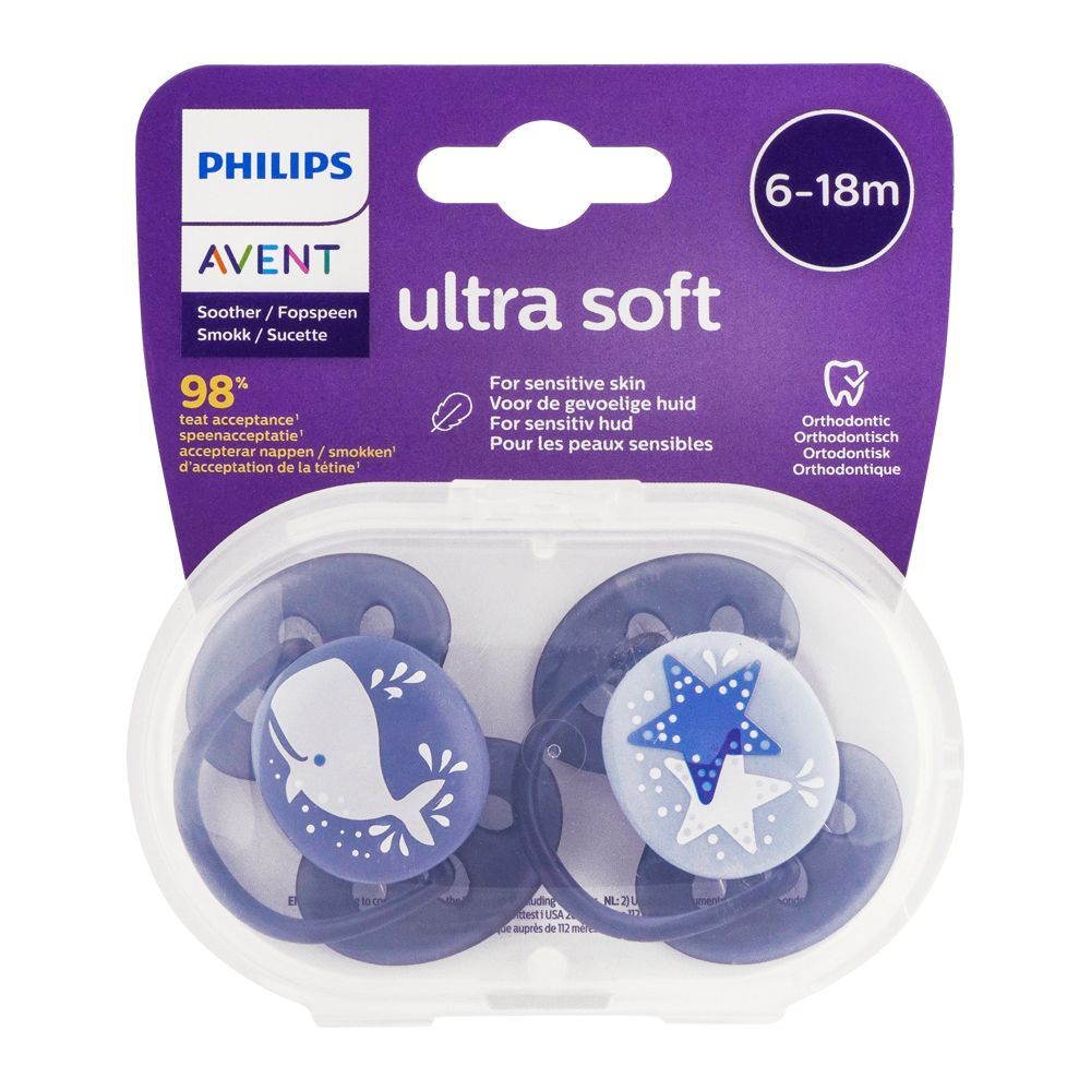 Order Avent Ultra Soft Soothers, 2Pack, 618m, SCF223/03 Online at