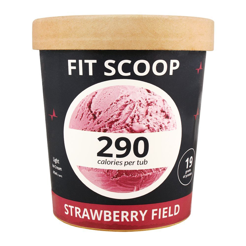 Fit Scoop Strawberry Field Light Ice Cream, 475ml