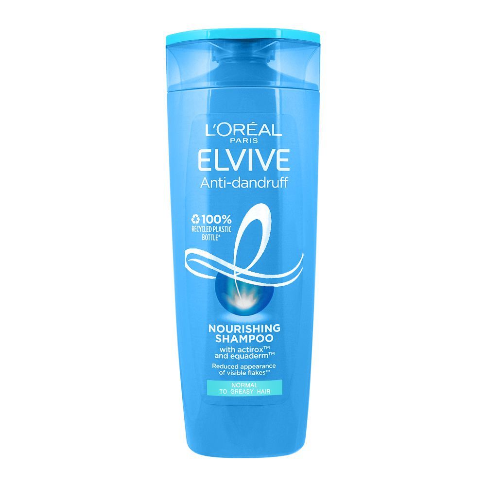 L'Oreal Paris Elvive Anti-Dandruff Nourishing Shampoo, Normal To Greasy Hair, 400ml