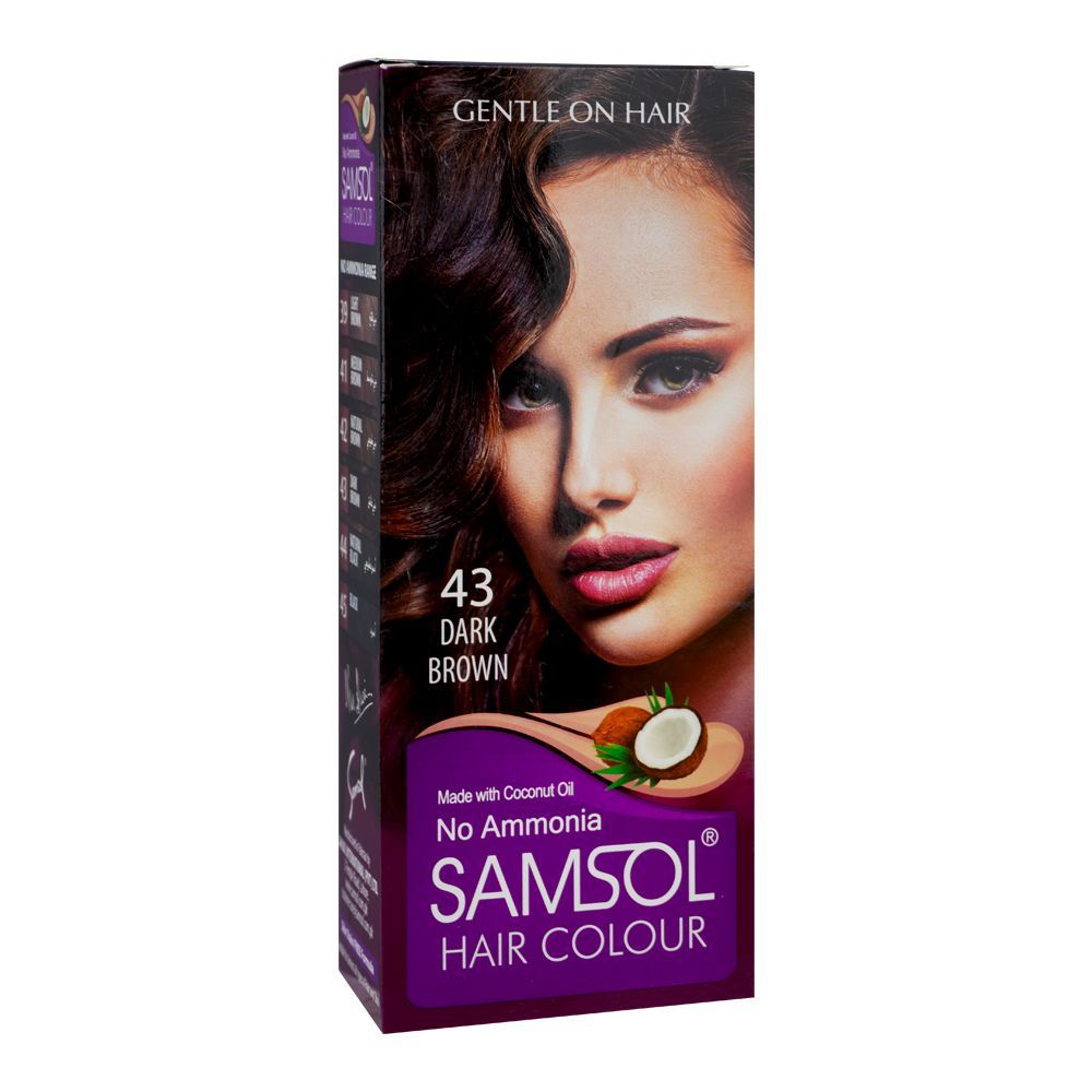 Samsol No Ammonia Hair Colour, 43 Dark Brown