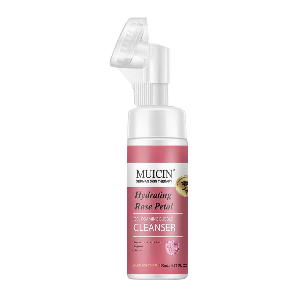 Muicin Hydrating Rose Petal Gel Foaming Bubble Cleanser, 150ml