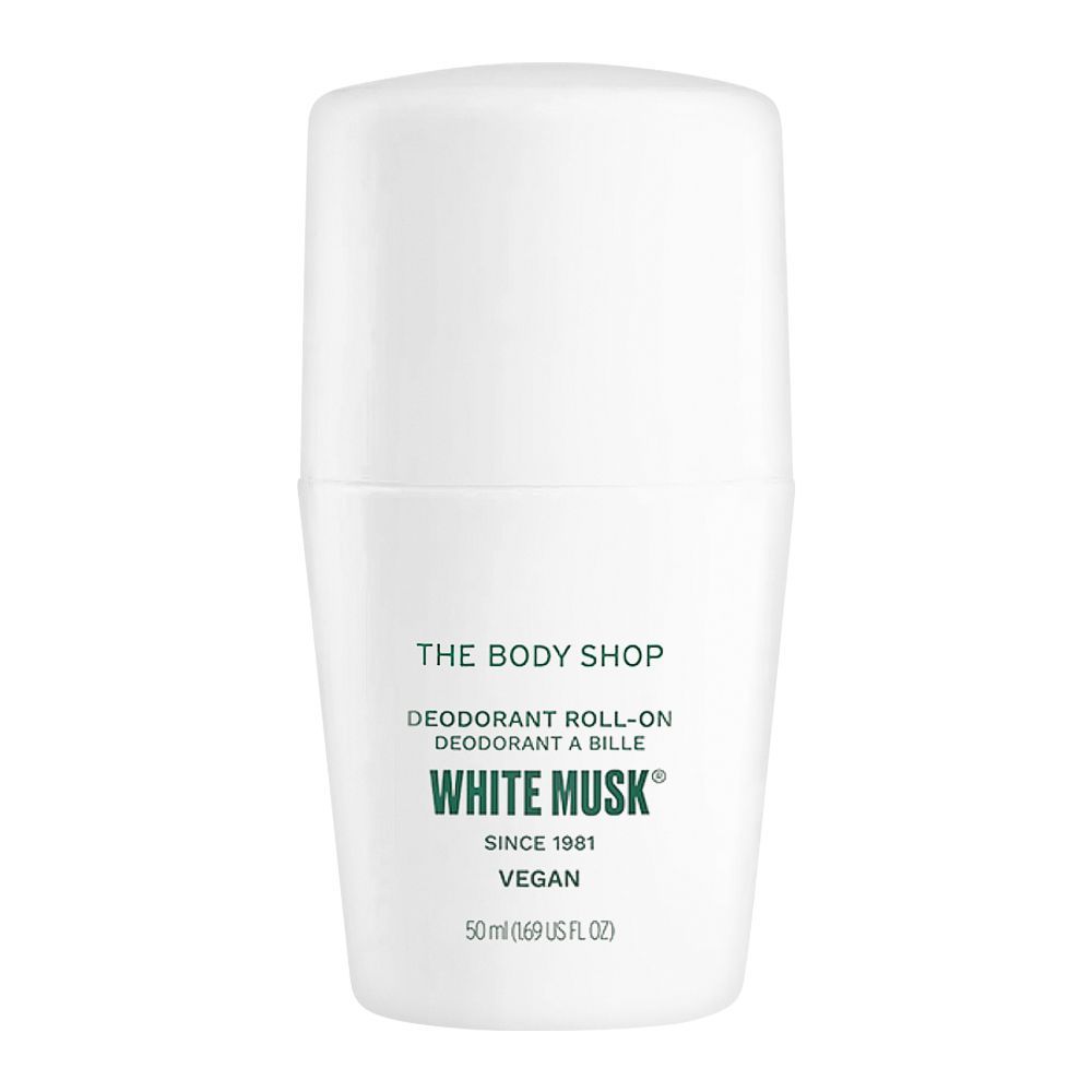 The Body Shop White Musk Vegan Deodorant Roll-on, For Women, 50ml