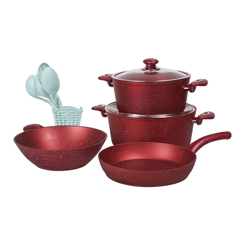 Des Chef Cooking Set, 13 Pieces, GL Red