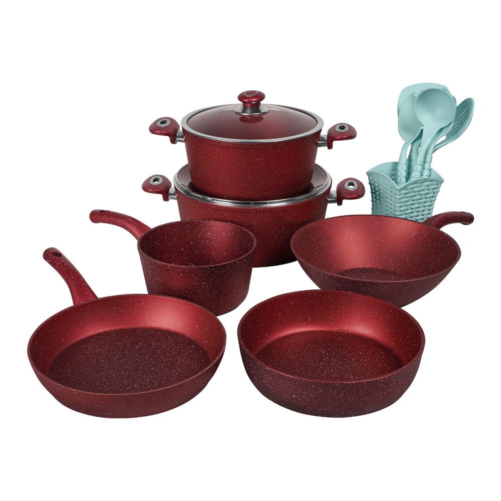 Des Chef Cooking Set, 15 Pieces, GL Red