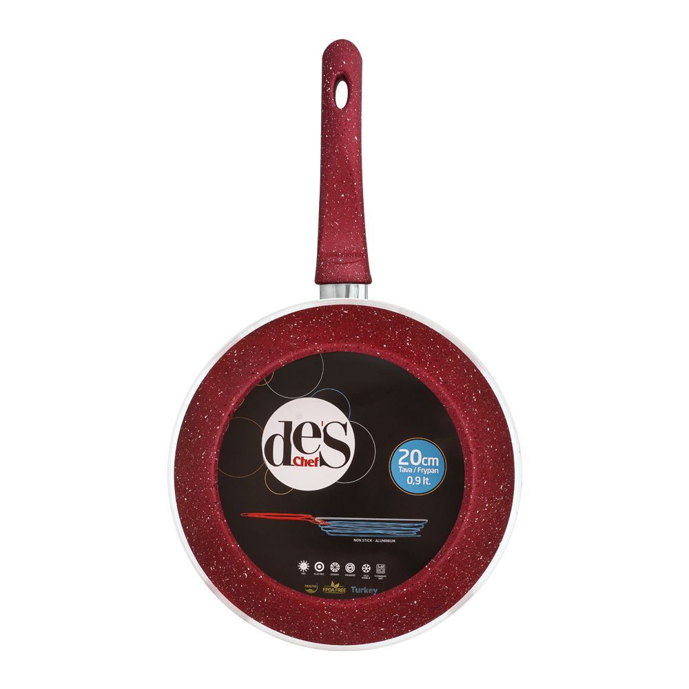 Des Chef Fry Pan, 20cm, Red