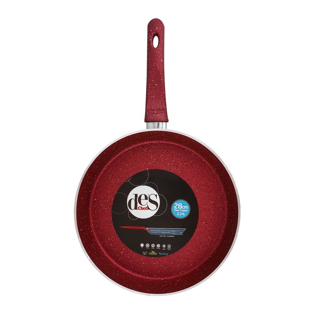 Des Chef Fry Pan, 28cm, Red