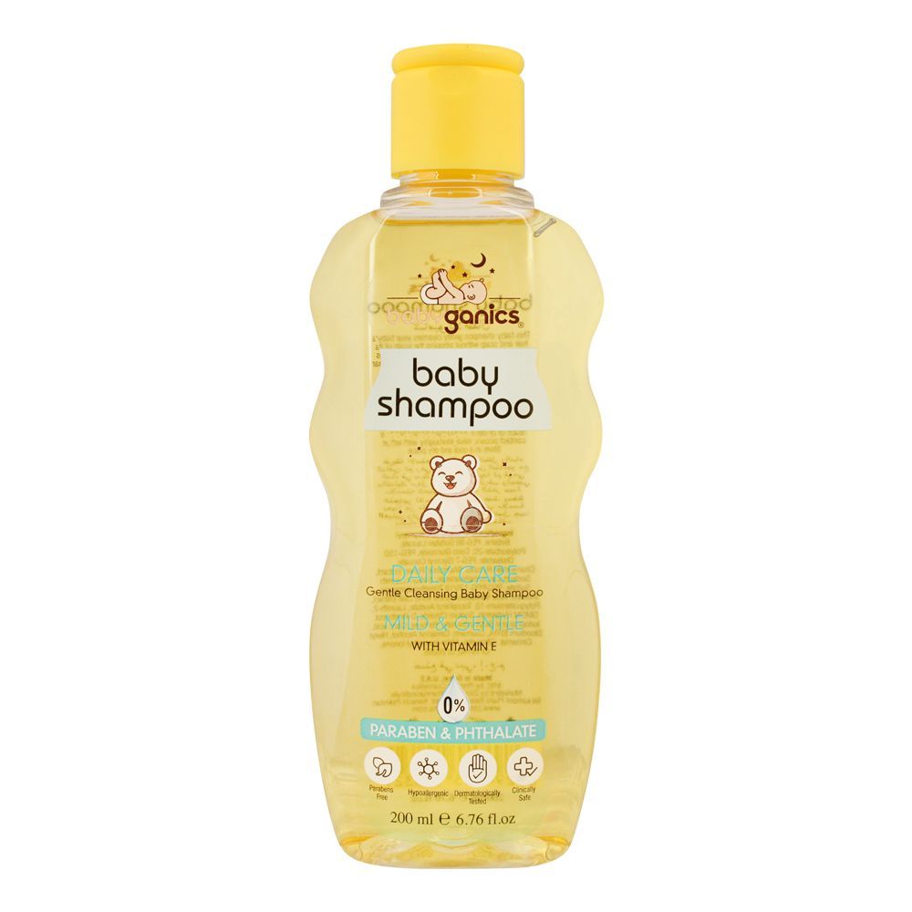 Baby Ganics Mild & Gentle Daily Care Baby Shampoo, Paraben Free, 200ml