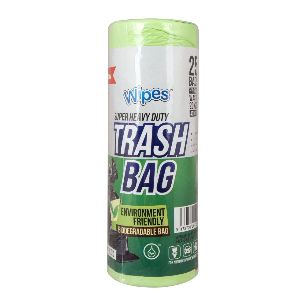 Wipes Trash Bags Garden 20x26 Inches, 25-Pack