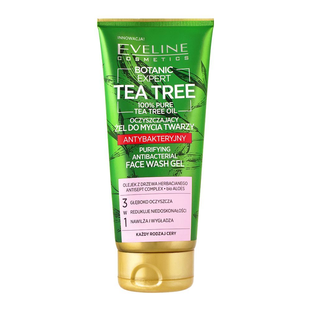 Eveline Botanic Expert Tea Tree Purifying Antibacterial Face Wash Gel, 175ml
