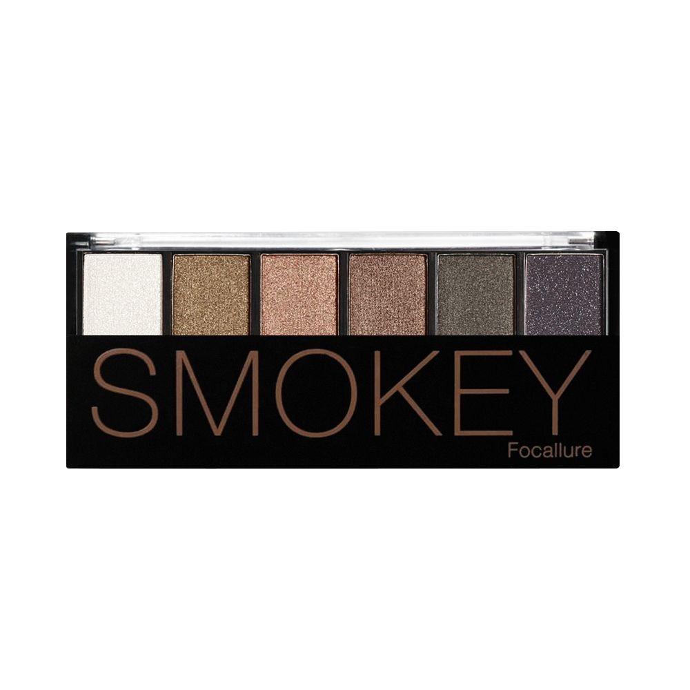 Focallure Smokey Eyeshadow Palette, 6 Shades, 01