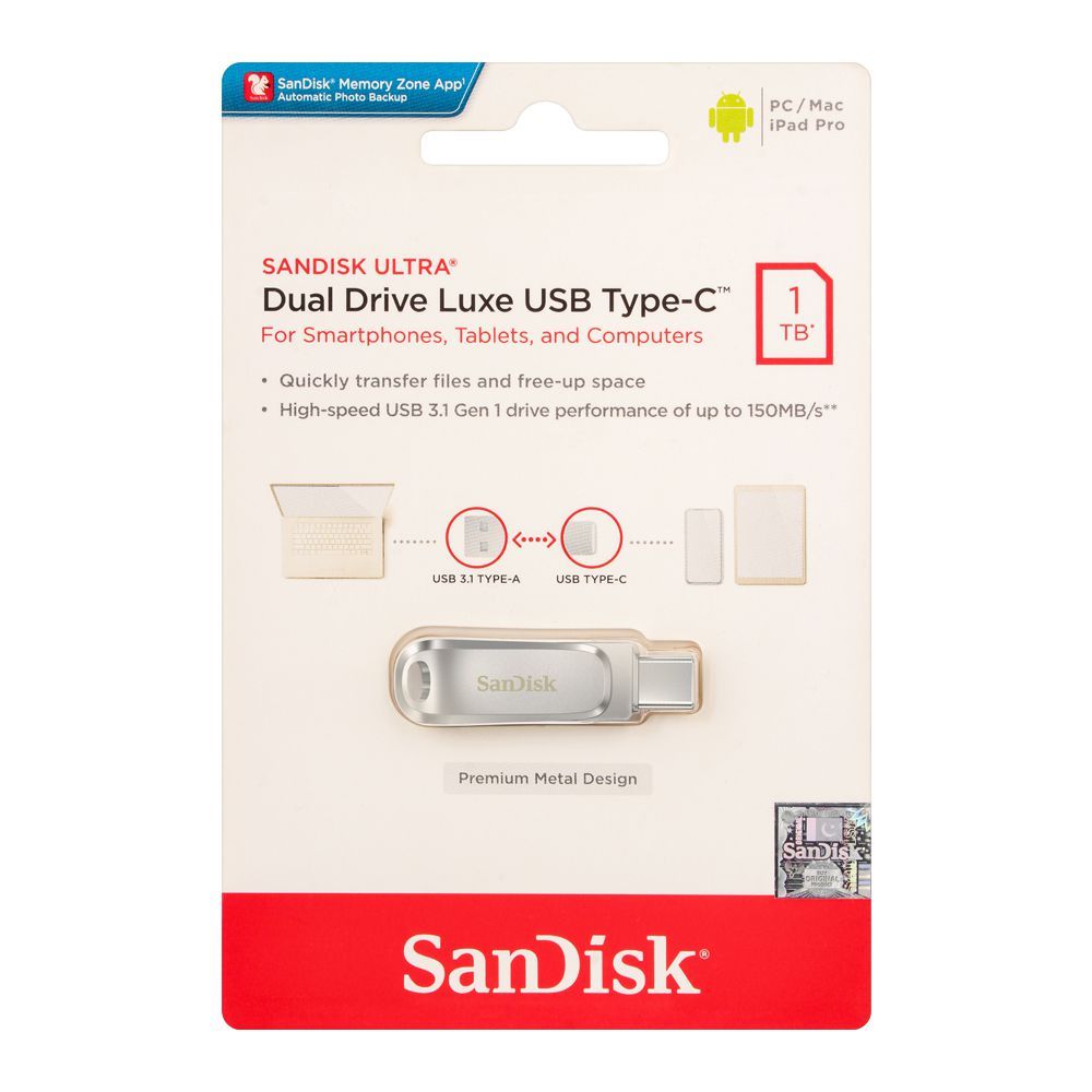 Sandisk Ultra Dual Drive Luxe USB Type-C, 1TB