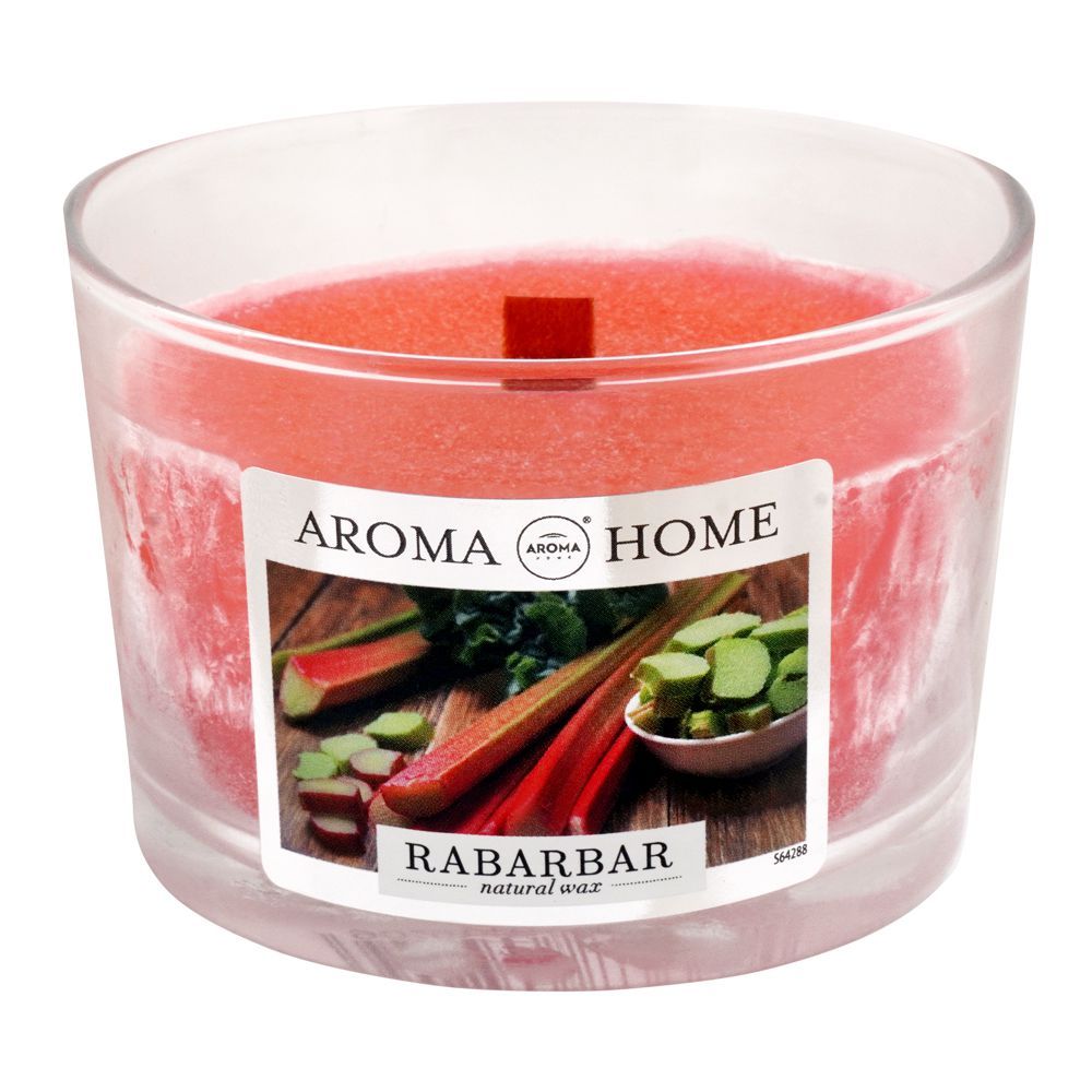 Aroma Home Natural Wax Rhubarb Scented Candle, 115g