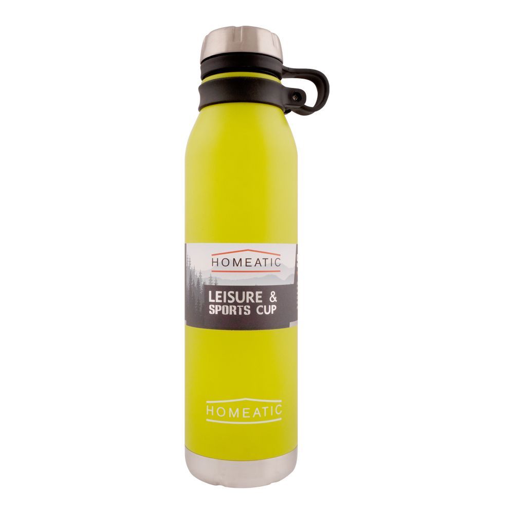Homeatic Steel Water Bottle, 730ml, Yellow, KA-036