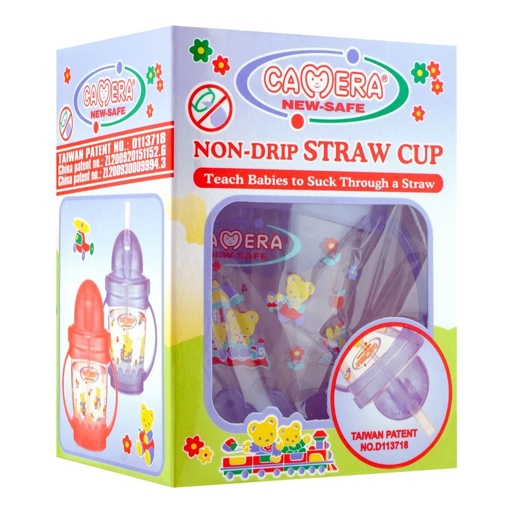 Camera Non-Drip Straw Cup, 180ml, 23116